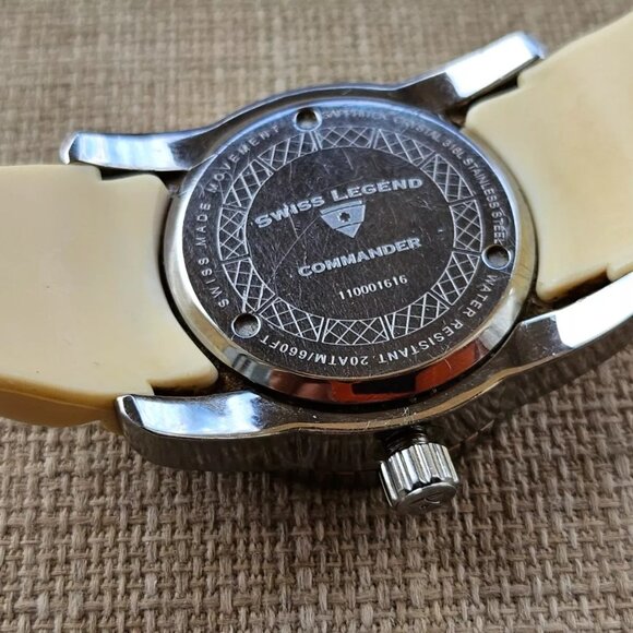 Swiss Legend Wristwatch Swiss Made Movement Date Calendar COMMANDER Wrist Watch - Picture 9 of 10